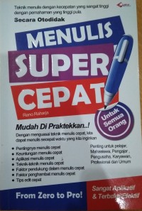 Image of Menulis super cepat
