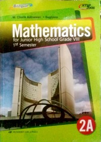 Image of Mathematics for junior high school grade VIII 1st semester