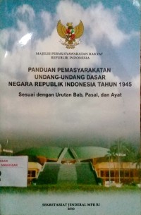 Image of Panduan Permasyarakatan Undang-undang Dasar negara Republik Indonesia tahun 1945