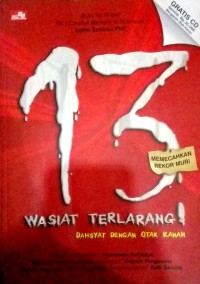 Image of 13 wasiat terlarang dahsyat dengan otak kanan