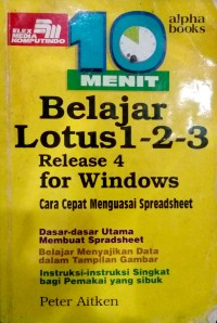 Image of 10 Minute Guide to Lotus 1-2-3 Release4 for Windowns